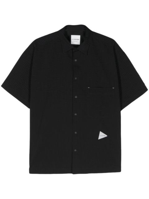 and Wander logo-patch cotton-blend shirt