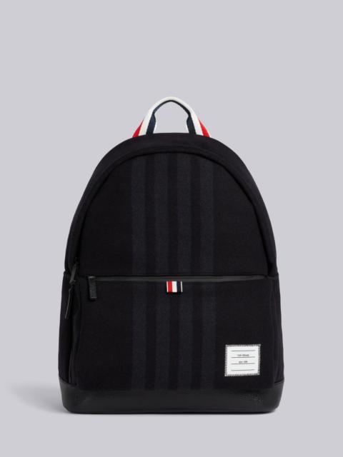 Thom Browne Black Double Face Melton 4-Bar Easy Backpack