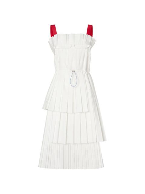 FENDI ruffled pleated midi dress