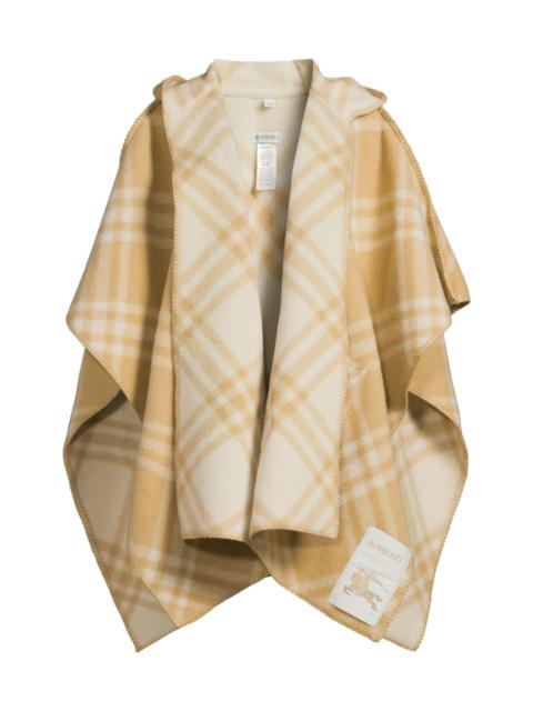 Burberry Women's Catherine Plaid Wool Wrap - Sand Ecru