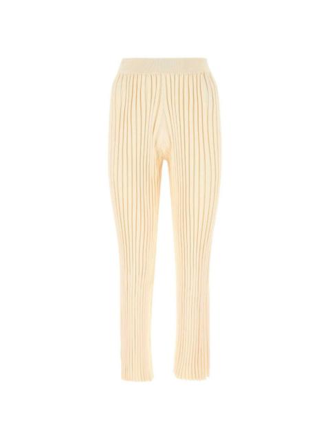 pleated straight trousers