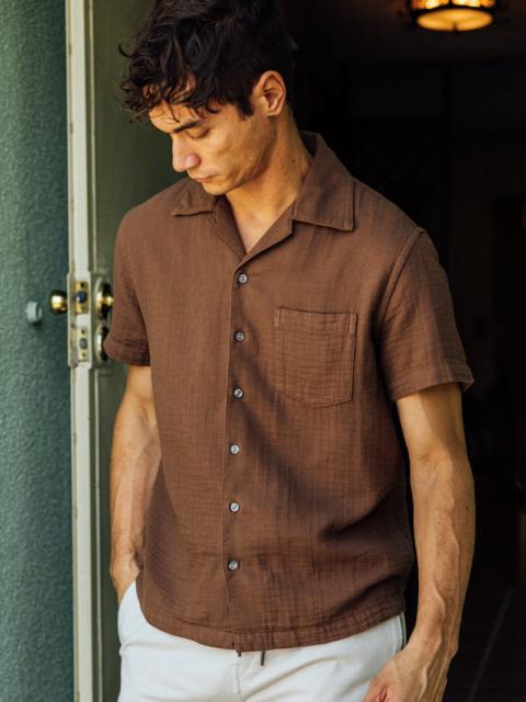HIROSHI KATO The Wrench Waffle Double Gauze Shirt - Bourbon
