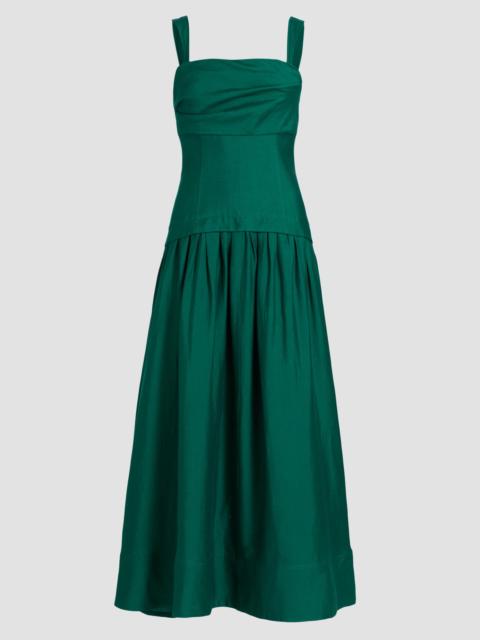 Acler Women's Forever Young Reeve Linen-Blend Drop-Waist Maxi Dress - Deep Emerald