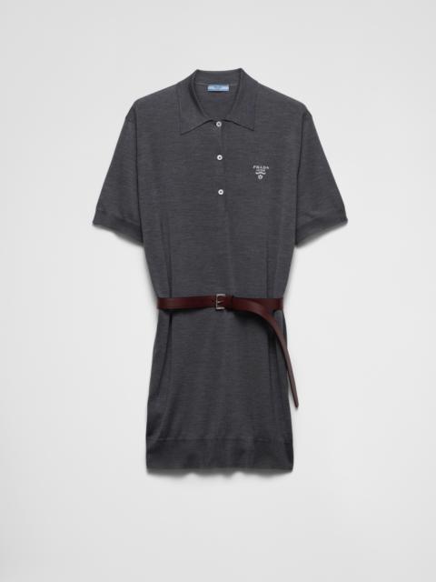 Prada Silk polo mini-dress