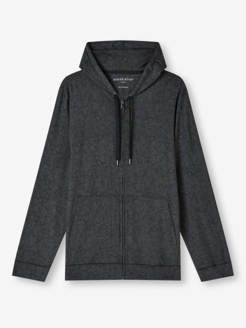 Derek Rose Men's Hoodie London 10 Micro Modal Black