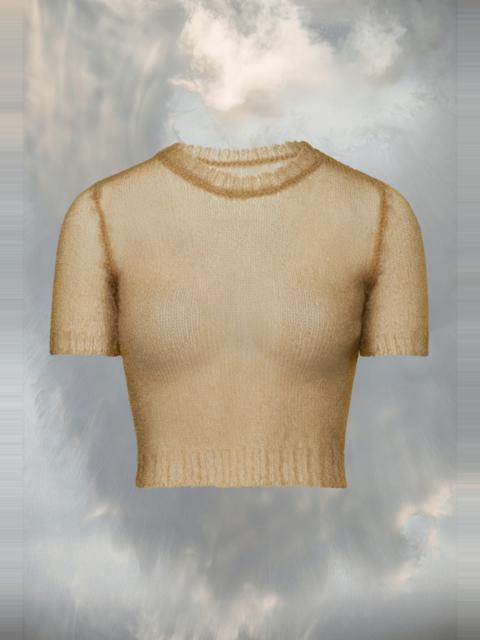 Translucent knit top