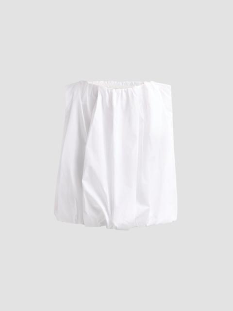 CO Women's Bubble tton Poplin Top - White