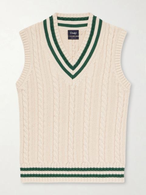Drake's Cricket Knitted Cotton and Cashmere-Blend Vest