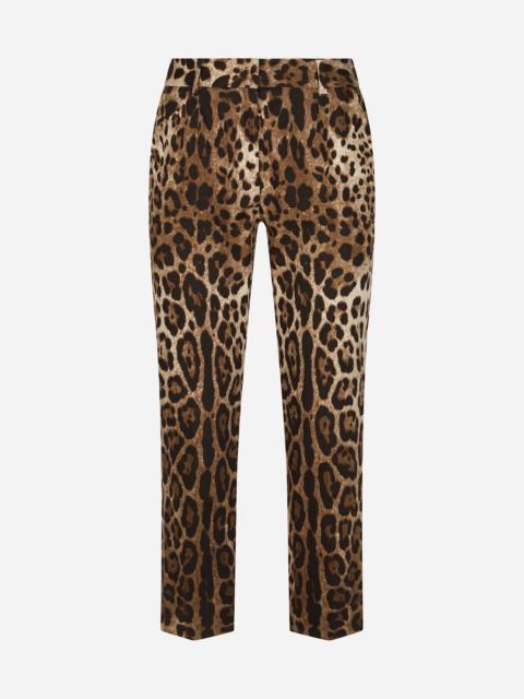 Dolce & Gabbana Leopard-print drill pants