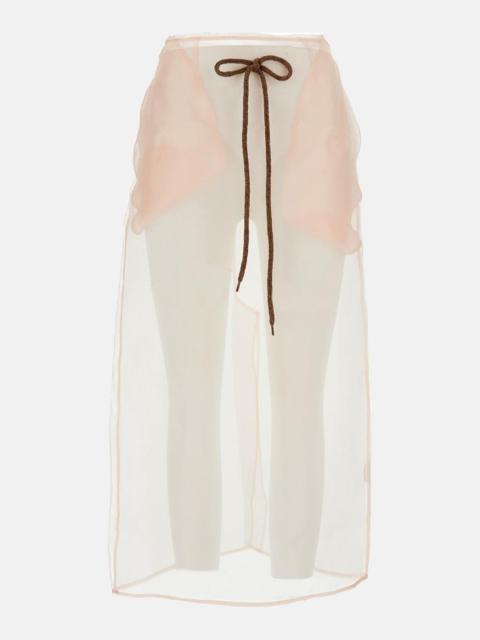 Simone Rocha Transparent midi skirt