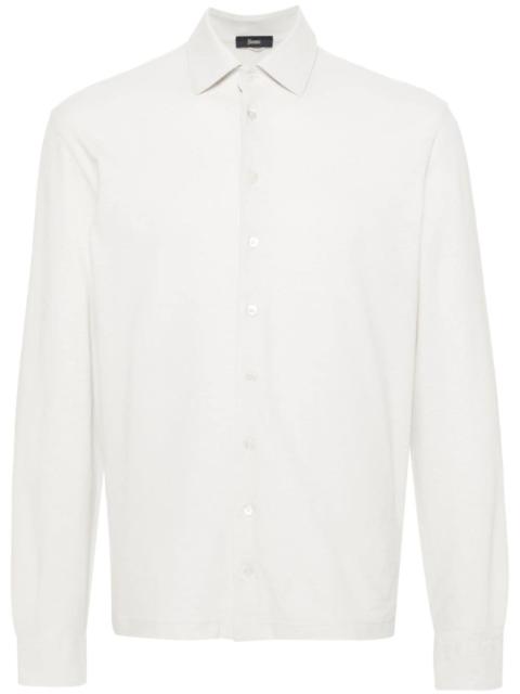 Herno spread-collar cotton shirt