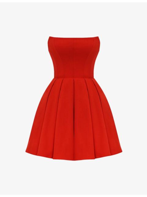 House of CB Emmanuela strapless woven mini dress