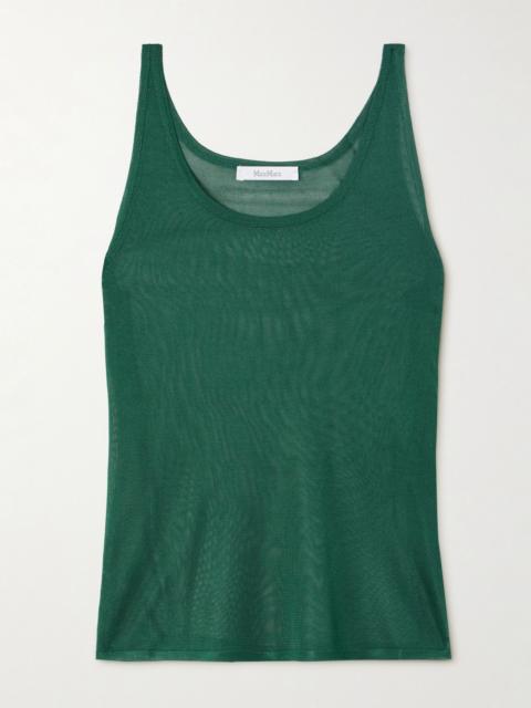Max Mara Nardo knitted tank Green