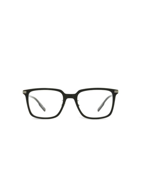 ZEGNA stepped browline square glasses