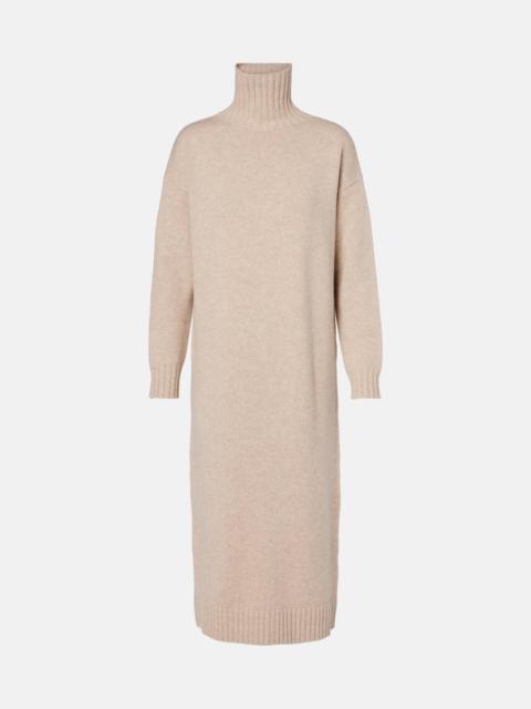 Max Mara Summer turtleneck cashmere midi dress