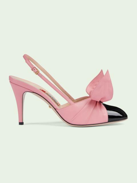 Women's mid-heel slingback pump