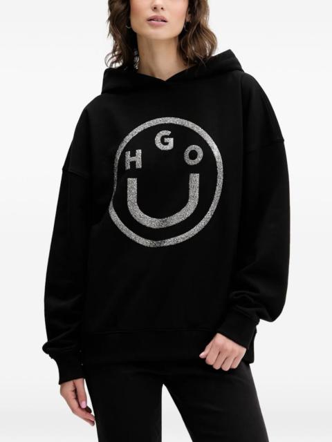 HUGO terry cotton hoodie