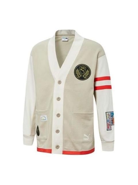 PUMA Mix Badge Long Cardigan 'Beige' 537004-64