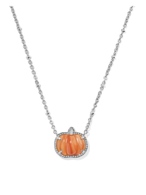 KENDRA SCOTT Pumpkin Silver Short Pendant Necklace