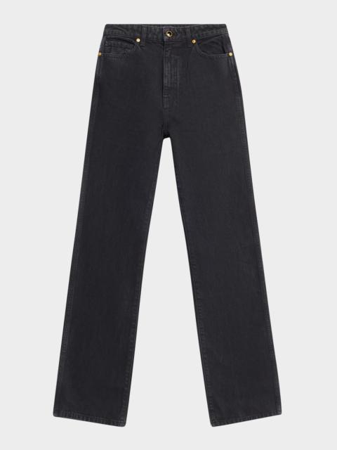 KHAITE Danielle Enameled Button Jeans
