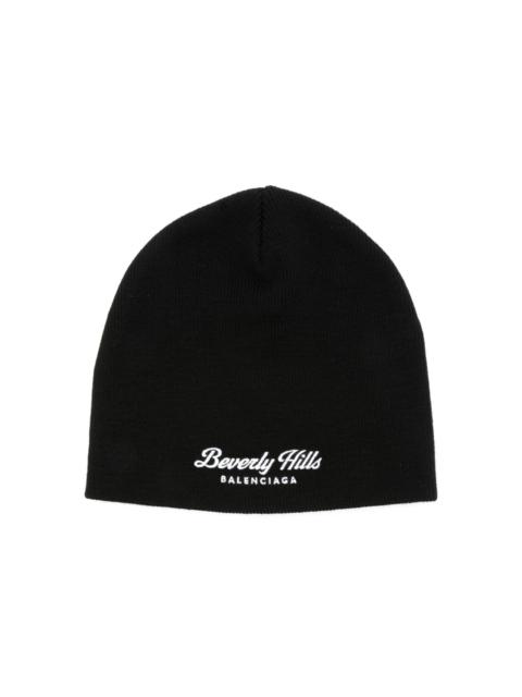 BALENCIAGA Beverly Hills ribbed beanie