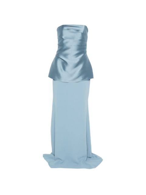 SOLACE LONDON Alia strapless maxi dress