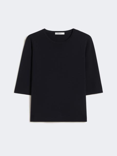 Max Mara FAIDA Viscose crêpe crew-neck jumper - ULTRAMARINE