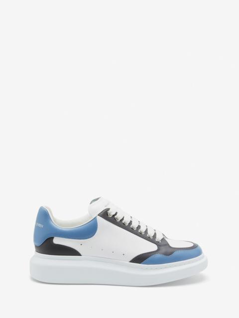 Alexander McQueen Men's Oversized Sneaker in White/blue/ash Grey
