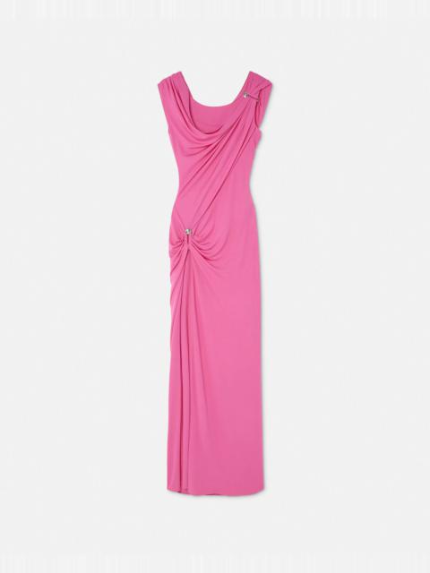 VERSACE Safety Pin Gathered Gown