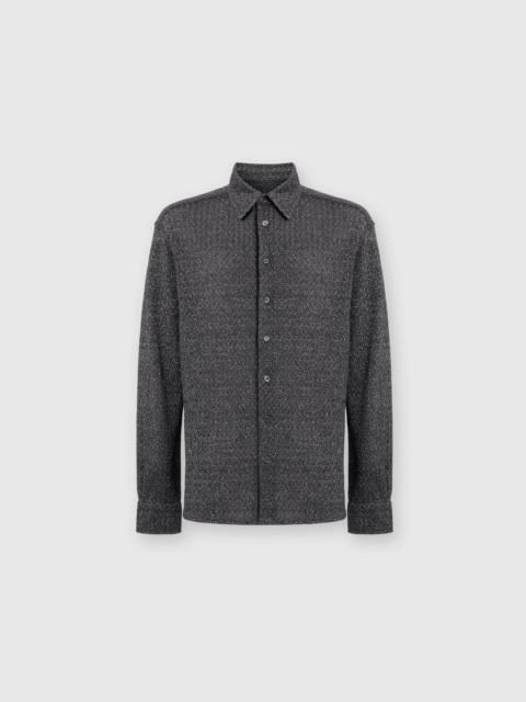 Missoni Cotton and viscose zig zag lamé shirt