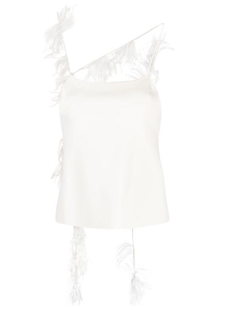 feather-trim camisole top