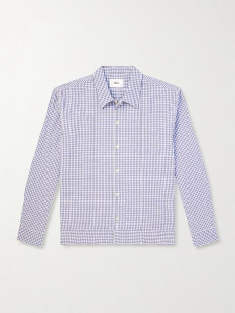 NN07 Reed 50057 Checked Organic Cotton-Blend Seersucker Shirt