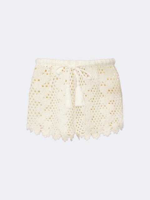 POSSE Saskia crochet shorts