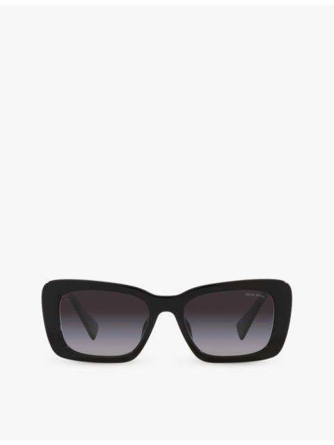 Miu Miu PS 54YS rectangle-frame acetate sunglasses