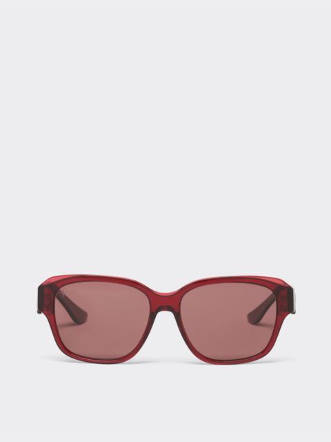 Ferrari Ferrari sunglasses in transparent burgundy acetate with polarised purple lenses