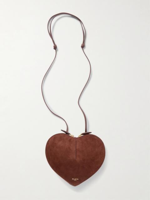 Alaïa Le Coeur Suede And Leather Shoulder Bag