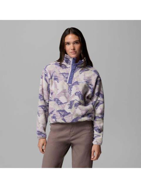 Columbia Women's Helvetia II Printed Cropped Half Snap Fleece Pullover