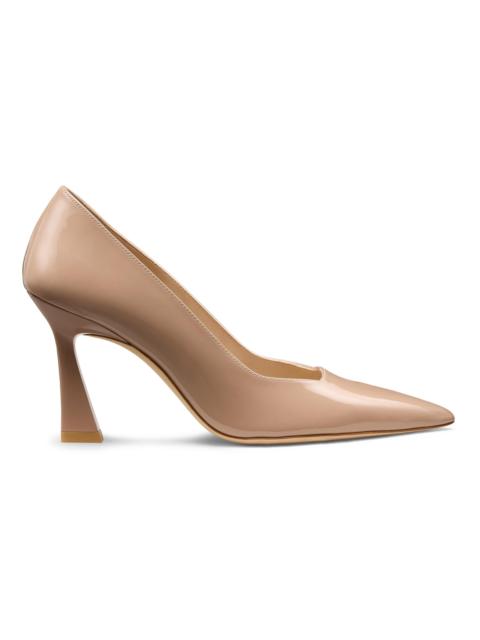 Stuart Weitzman Women's Vinnie 85MM Patent Leather Pumps - Fawn