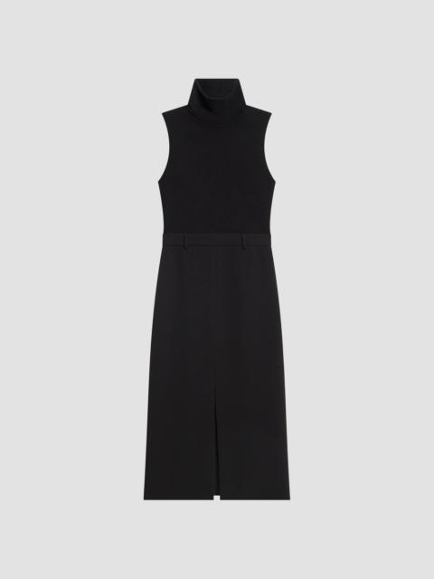 Theory Women's Funnel Neck Sleeveless Midi Dress - Black
