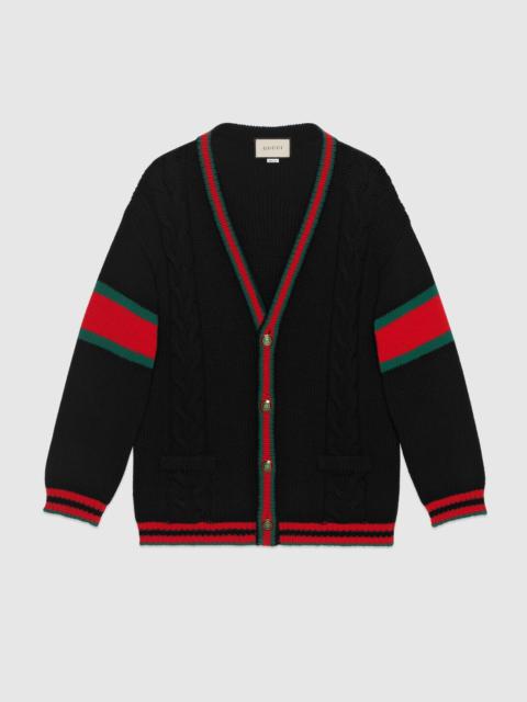 GUCCI Oversize cable knit cardigan