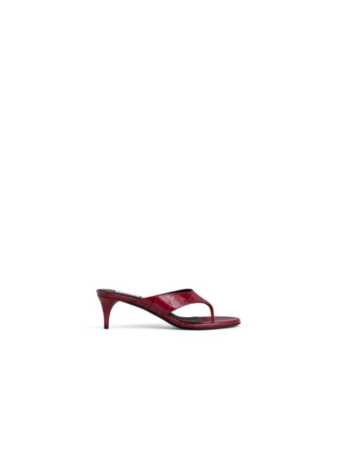 Alaïa MULES TONG IN CROCODILE EMBOSSED CALFSKIN