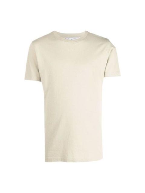 Off-White Off-White FW21 Back Arrow Pattern Short Sleeve Ordinary Version Beige OMAA027F21JER0071717