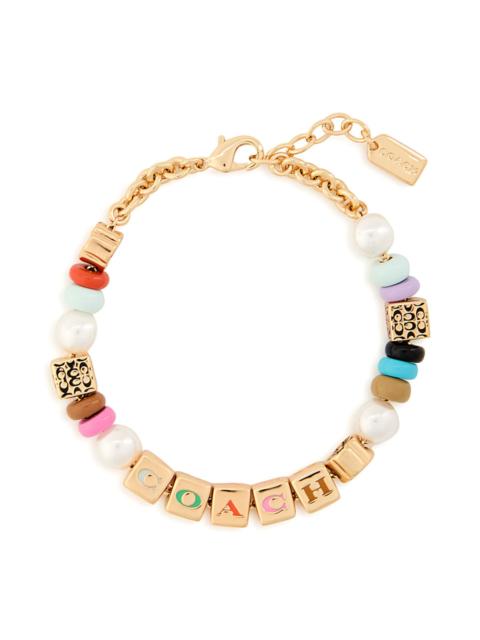 COACH Coach Logo Charm Bracelet