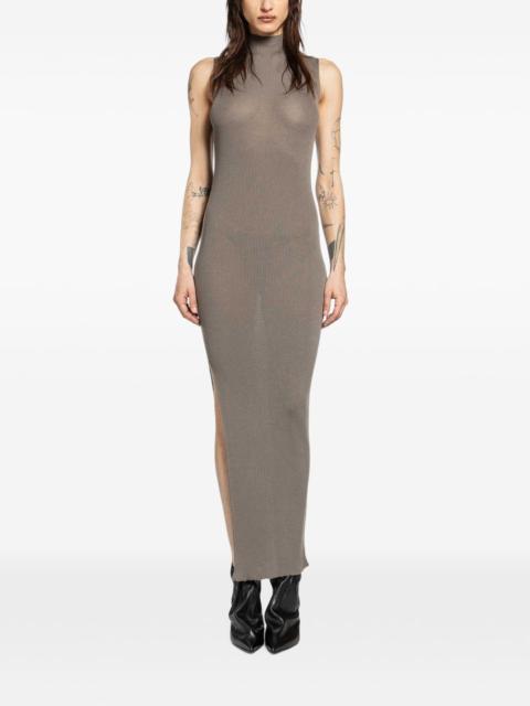 Rick Owens Temple ribbed wool maxi dress