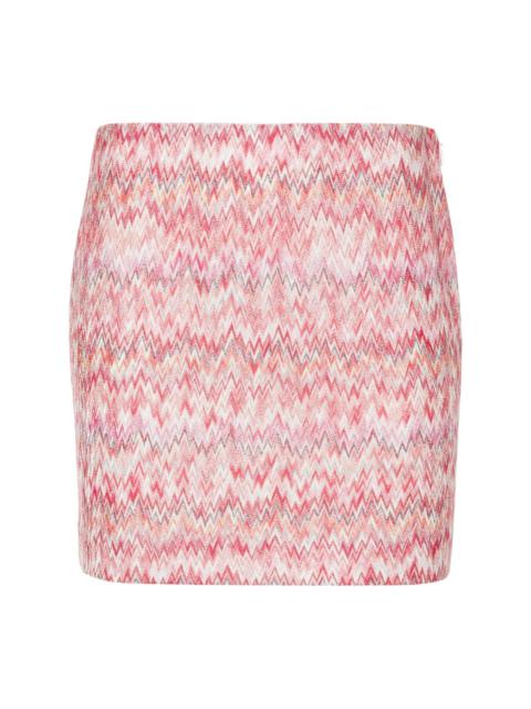 Missoni zigzag-woven mini skirt