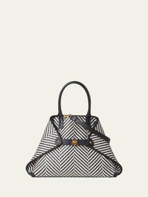 AKRIS Ai Small Braided Leather Shoulder Bag