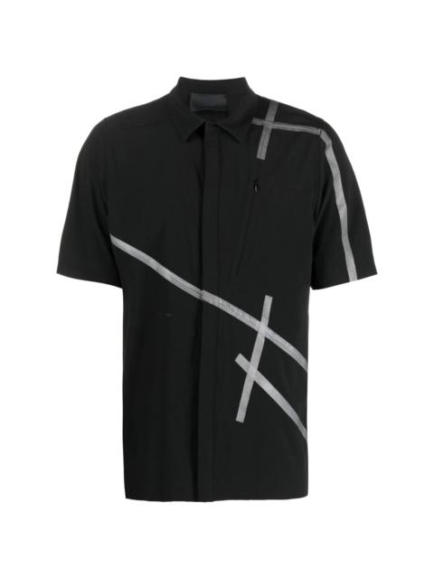 HELIOT EMIL™ striped-detail short-sleeve shirt