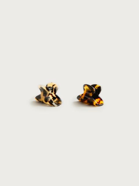 J.CREW Mini hair clips two-pack in mixed Italian tortoise