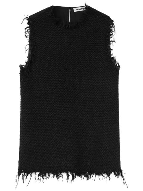 Jil Sander raw-cut edge knitted top