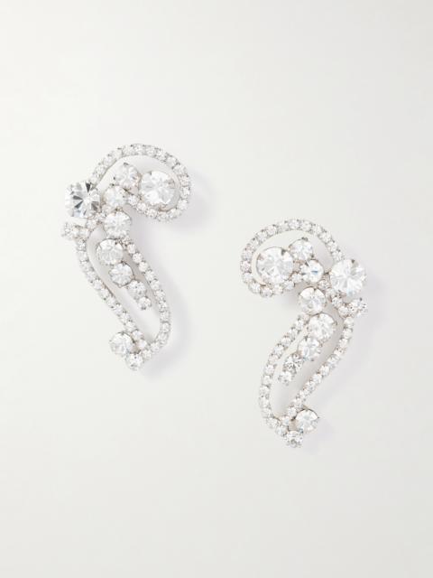 Jennifer Behr Lilah Silver-tone Crystal Earrings
